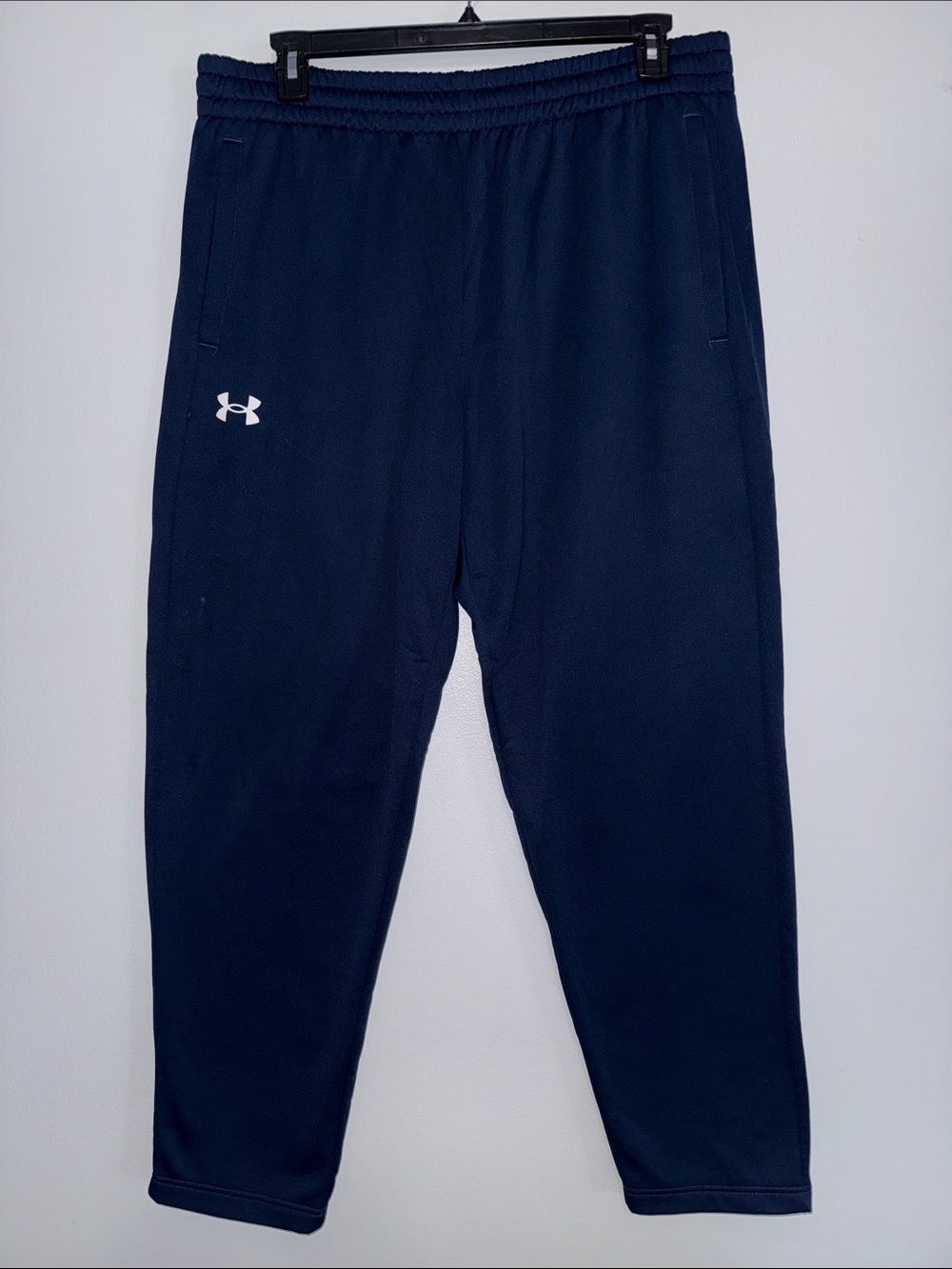 Under Armour Navy Blue Jogger Sweatpants with White Logo